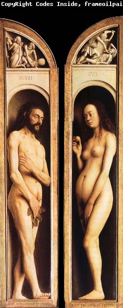 Jan Van Eyck Adam and Eva